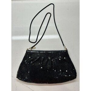 Warren Reed Vintage 70's Metal Mesh Shoulder Handbag in Black